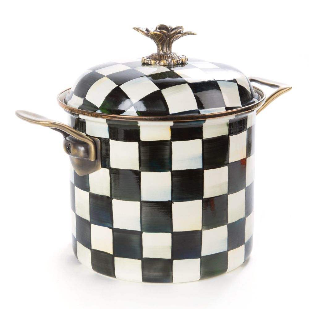 Mackenzie-Childs Courtly Check Stockpot 7 qt