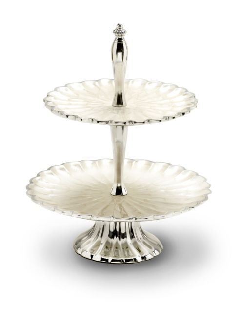 Julia Knight Peony Two Tier Tray, Snow
