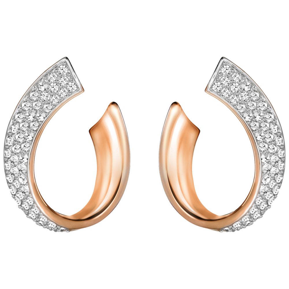 Swarovski Exist Rose Tone Pierced Earrings, Small | Borsheims