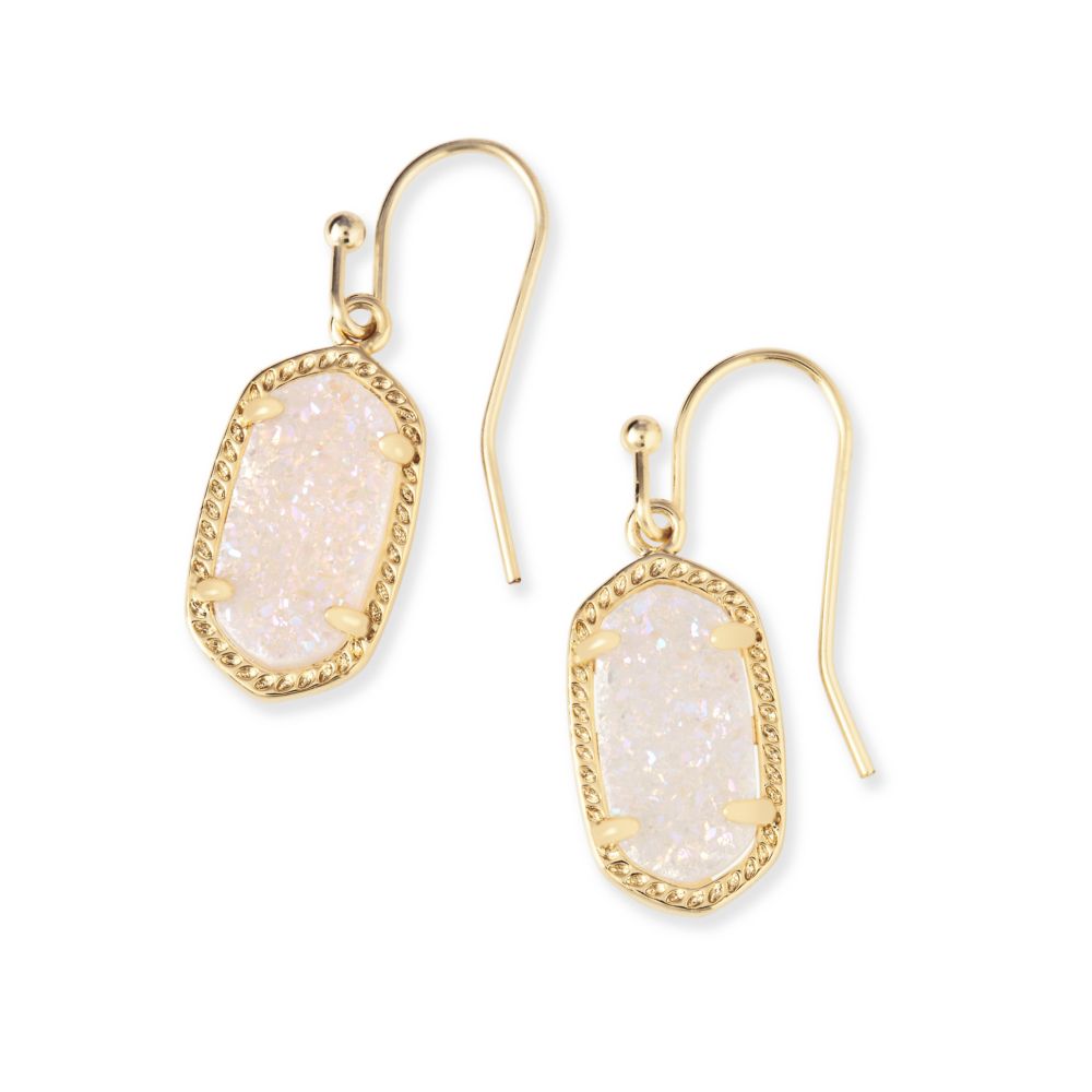 Kendra Scott Lee Gold Tone Iridescent Drusy Earrings