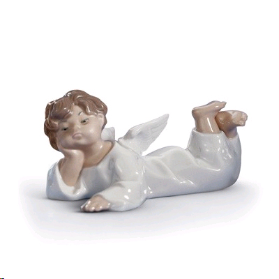 Lladro Angel Laying Down
