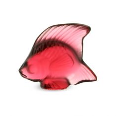 Lalique Fish Figurine, Golden Red
