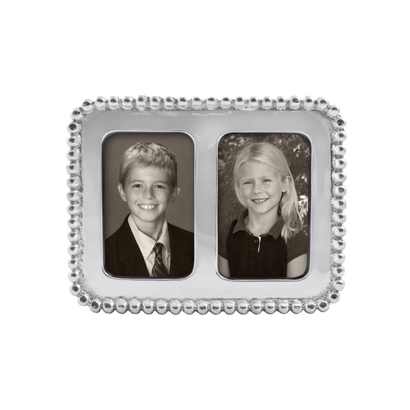 Mariposa Beaded Double Frame, 2x3