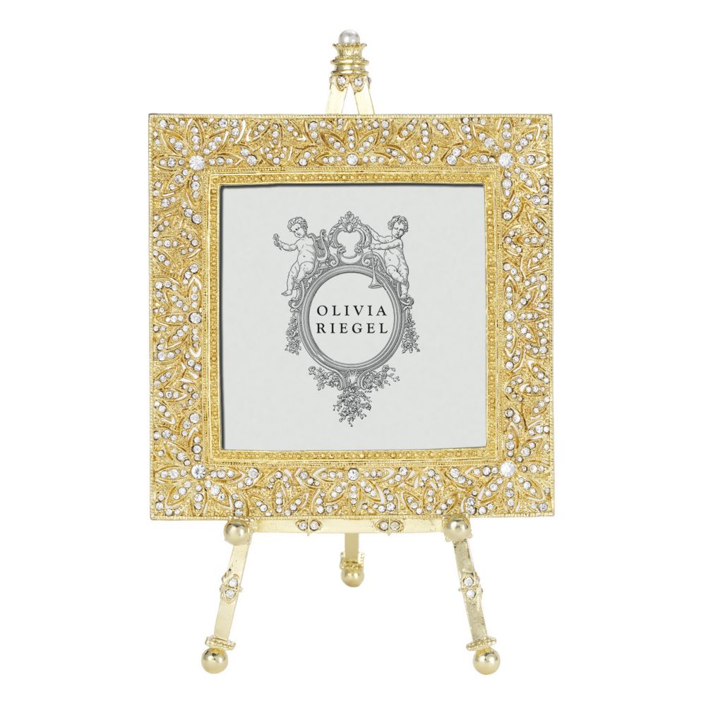 Olivia Riegel Gold Windsor Frame on Easel, 4x4 RT2740N Borsheims
