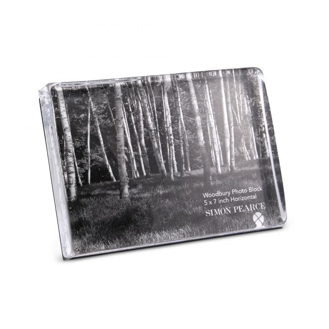 Simon Pearce Woodbury Horizontal Photo Block Frame, 5x7