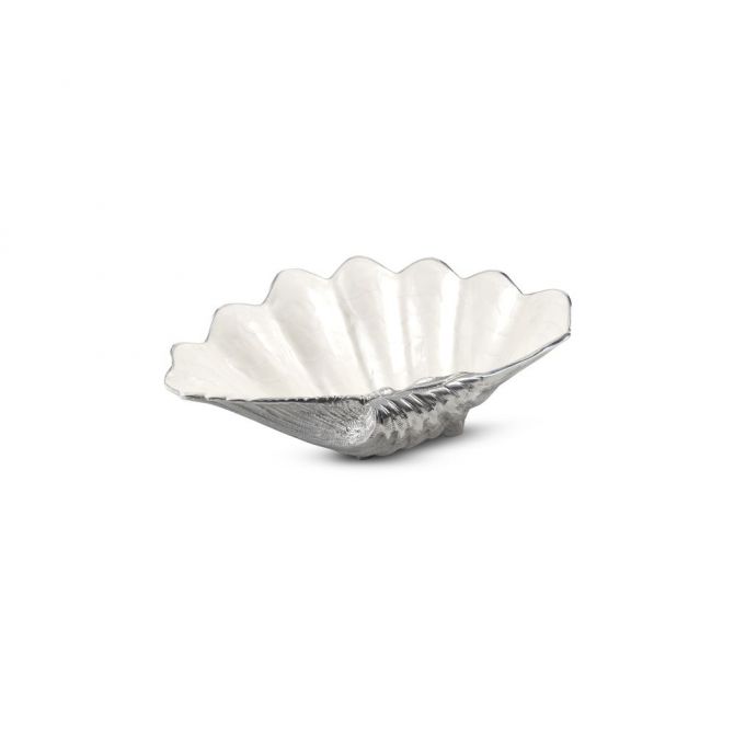 Julia Knight Tahitian Clam Shell 17.5" Bowl, Snow