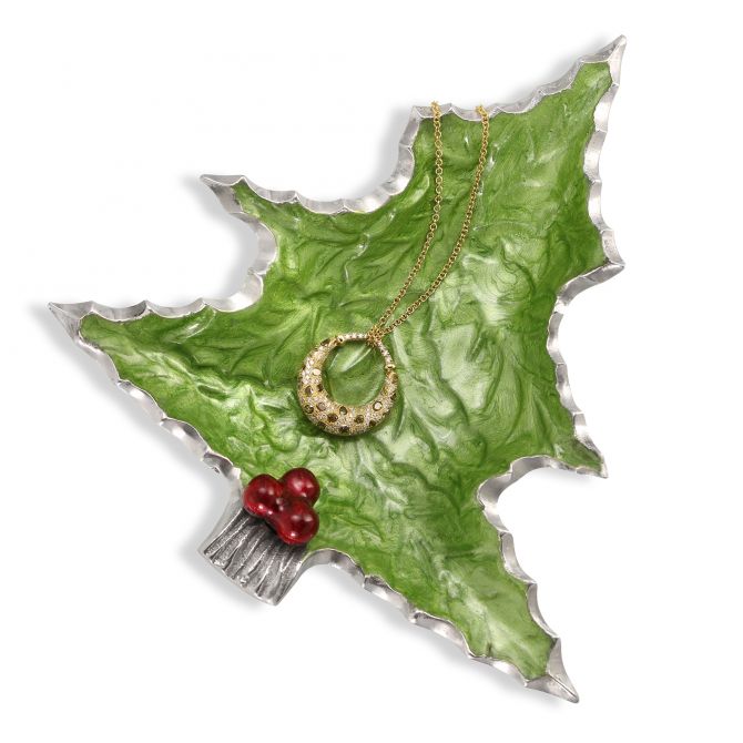 Julia Knight Holly Sprig 6.25" Petite Tree Bowl, Mojito
