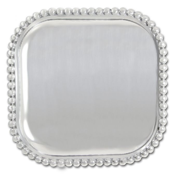 Mariposa String of Pearls Square Platter, Small