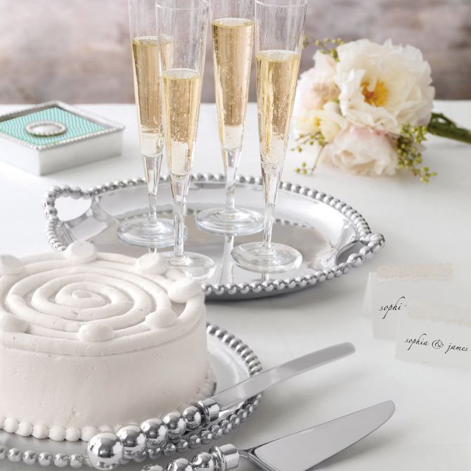 Pearled Round Handle Tray - Thumbnail 5