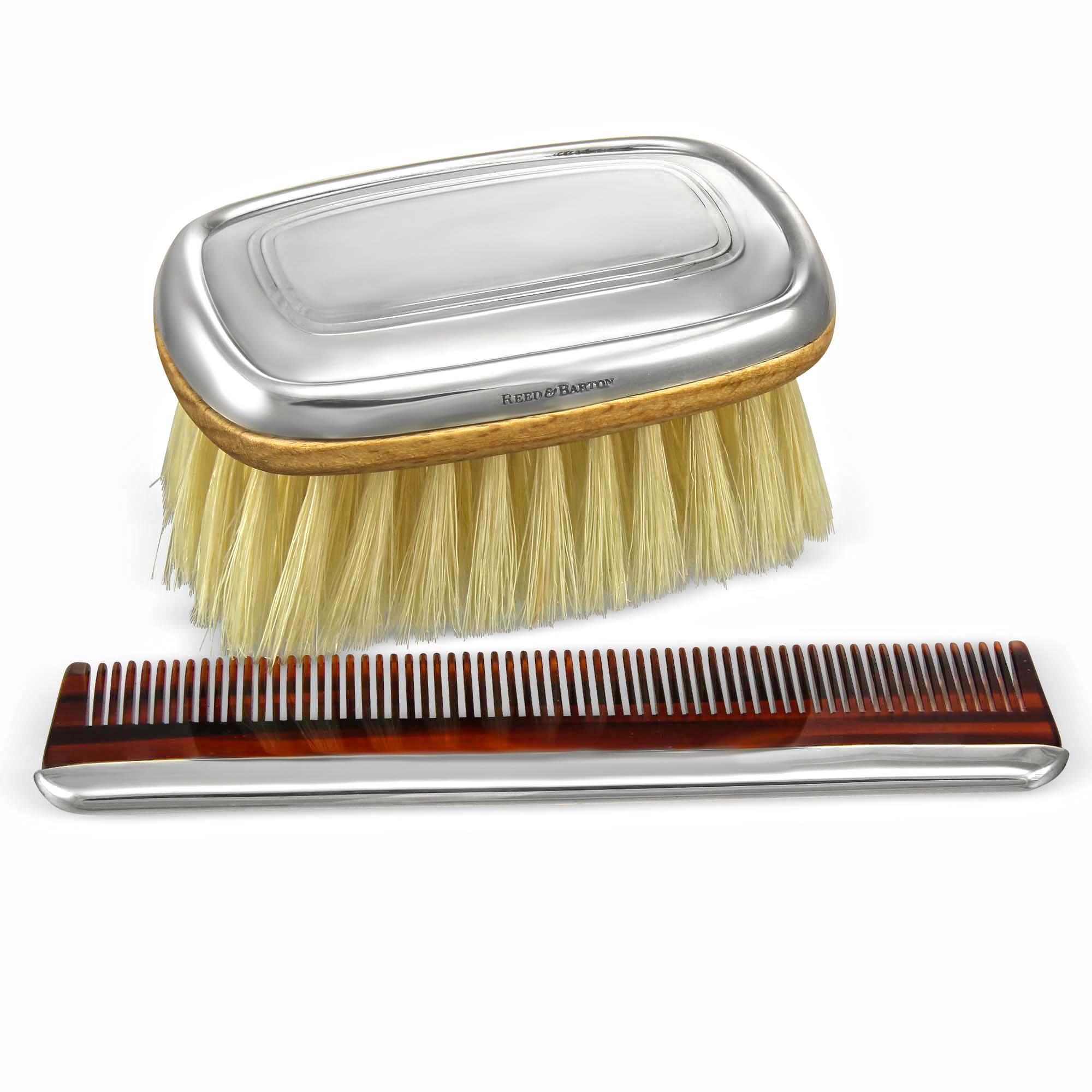Reed & Barton Kent Boy's Pewter Brush and Comb Set Borsheims