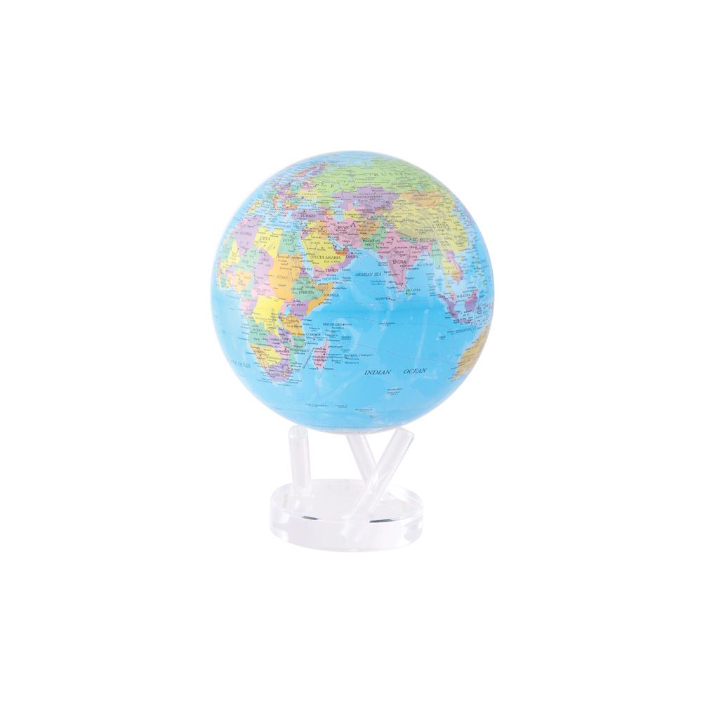 Mova Blue Political Map Globe with Acrylic Base, 8.5