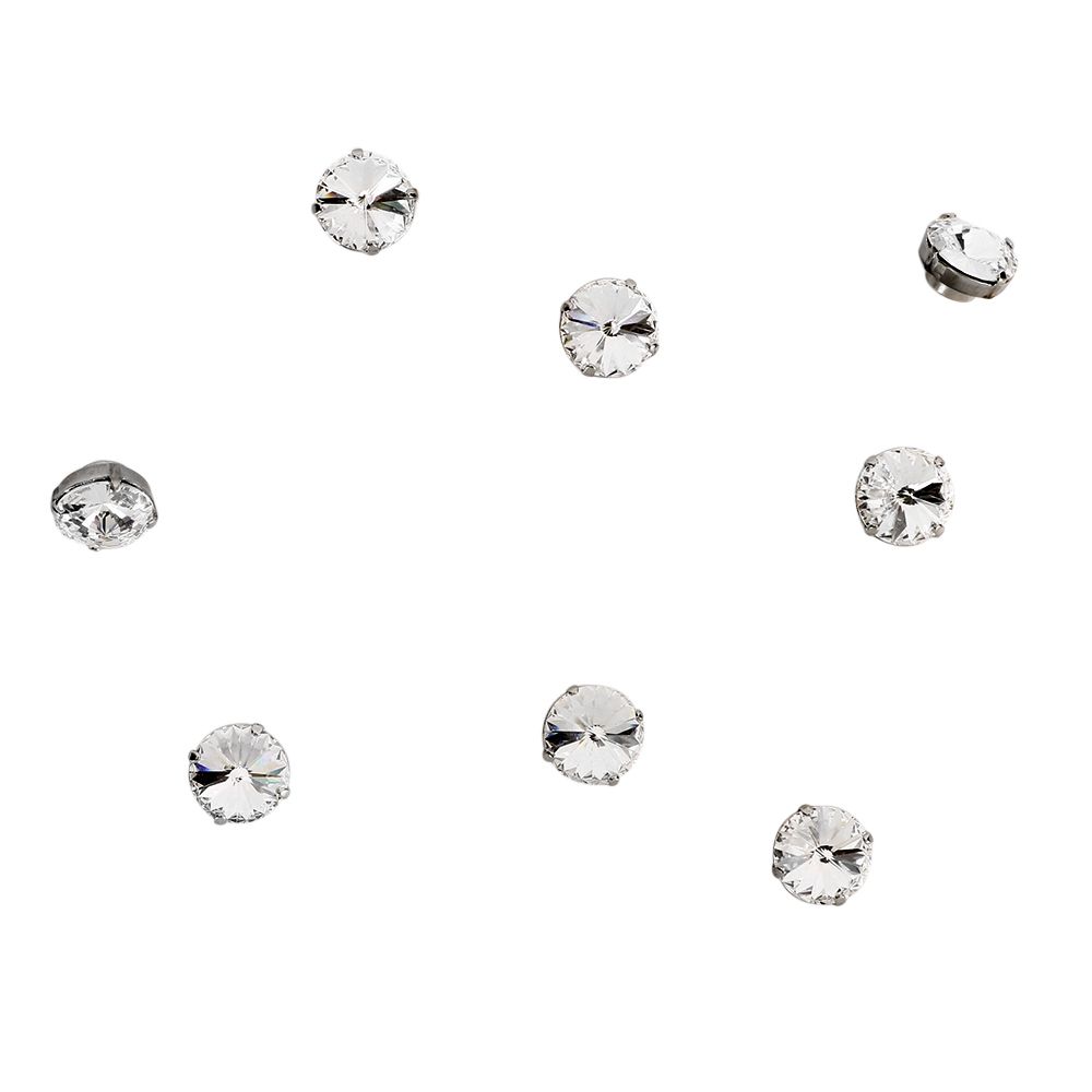 Marquette Home Set of Round Clear Crystal Magnets