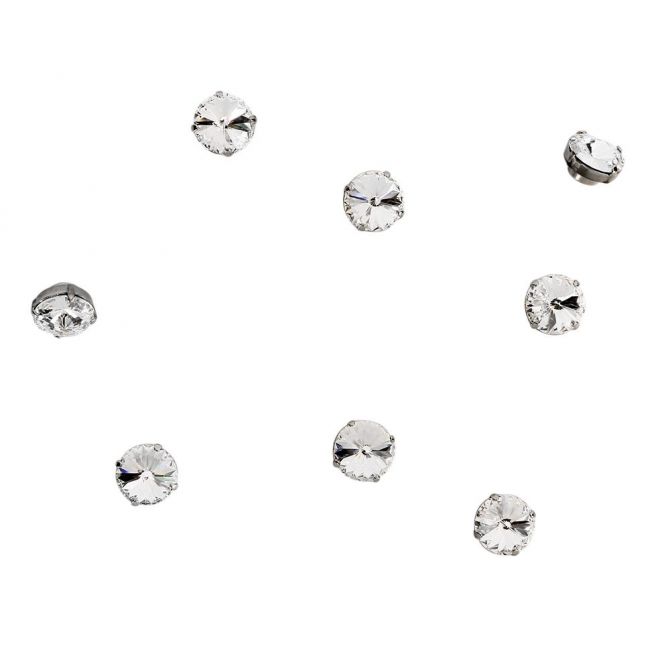 Marquette Home Set of Round Clear Crystal Magnets
