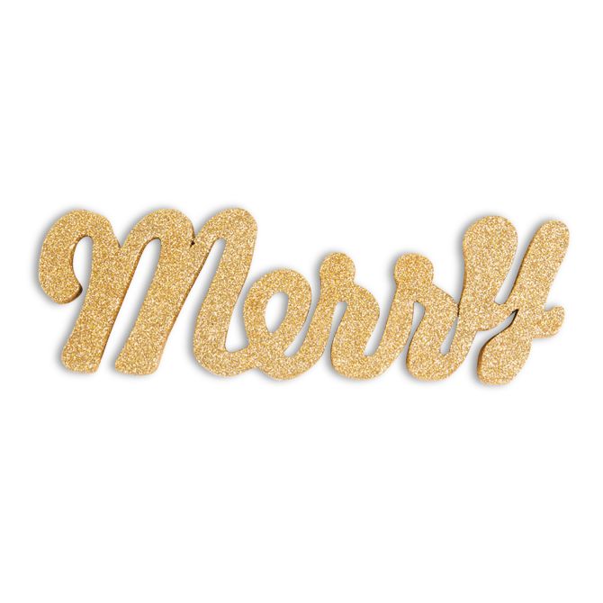8 Oak Lane Merry Glitter Mantel Talker