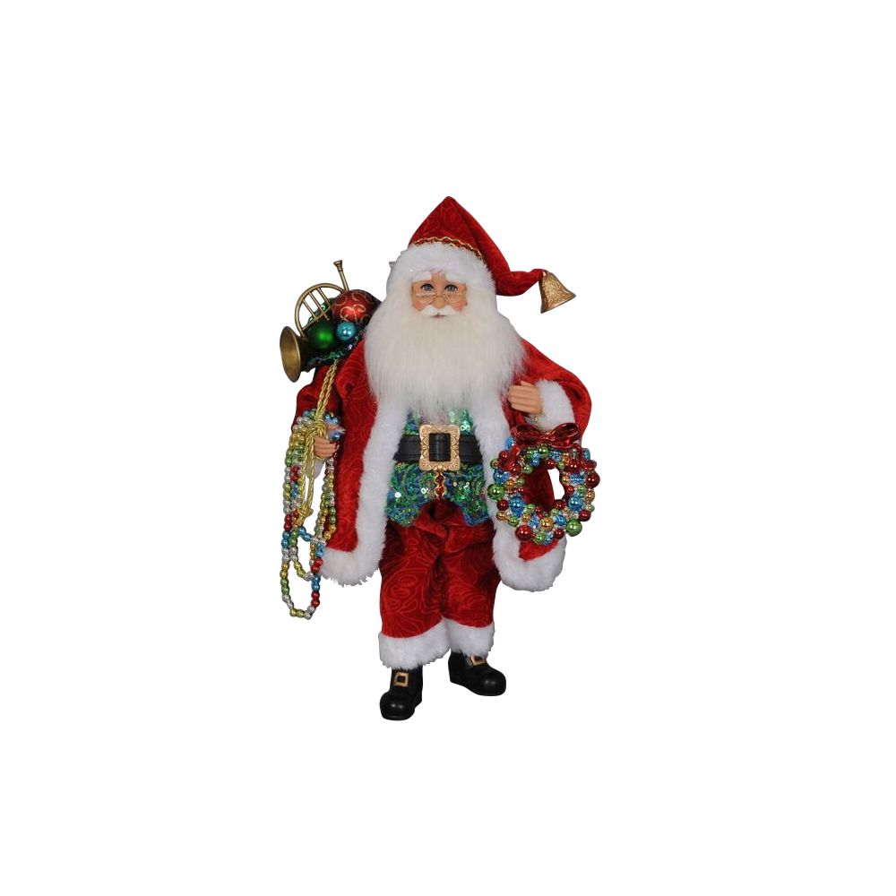 Karen Didion Beads with Wreath Santa