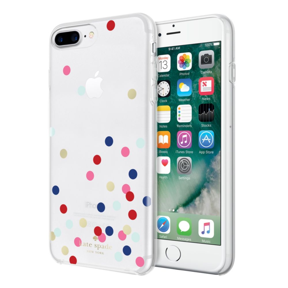Kate Spade Protective Hardshell Case for iPhone 7 Plus, Multicolor Confetti Dot