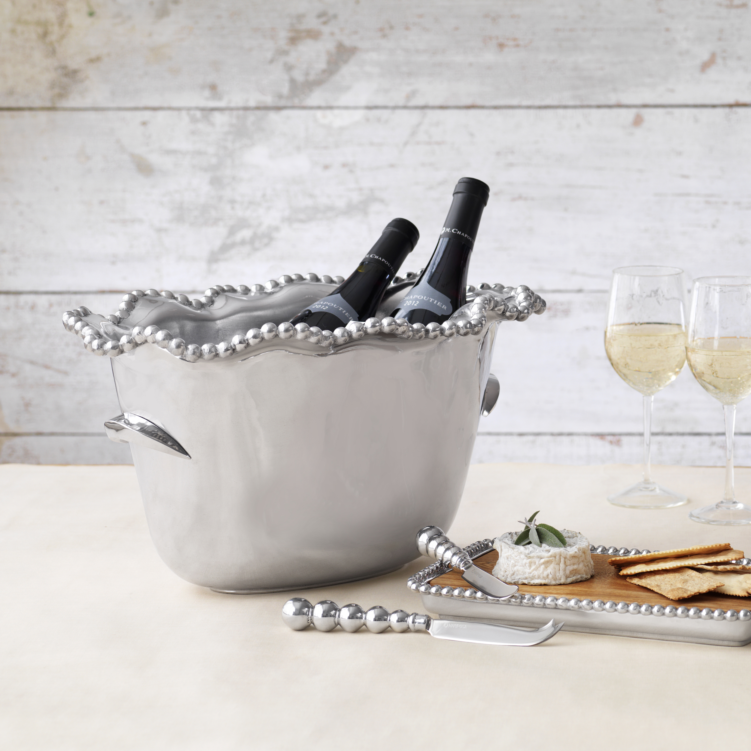 Mariposa Pearled Cheese Knife Set