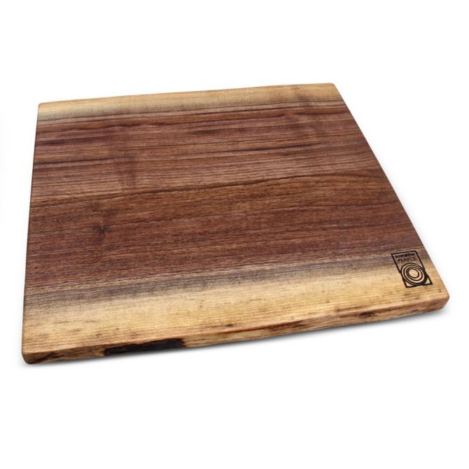 Andrew Pearce Black Walnut Double Live Edge Cutting & Presentation Board, Medium