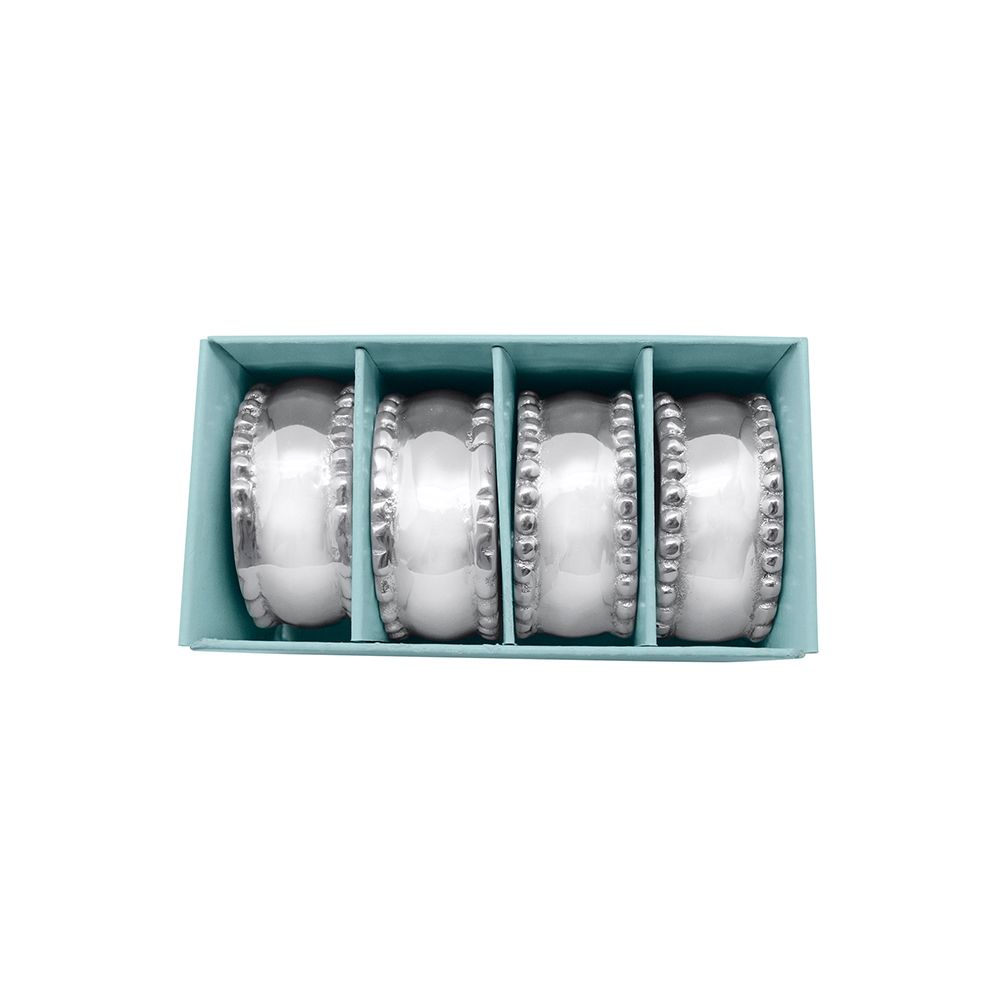 Mariposa Beaded Napkin Rings, Set of 4