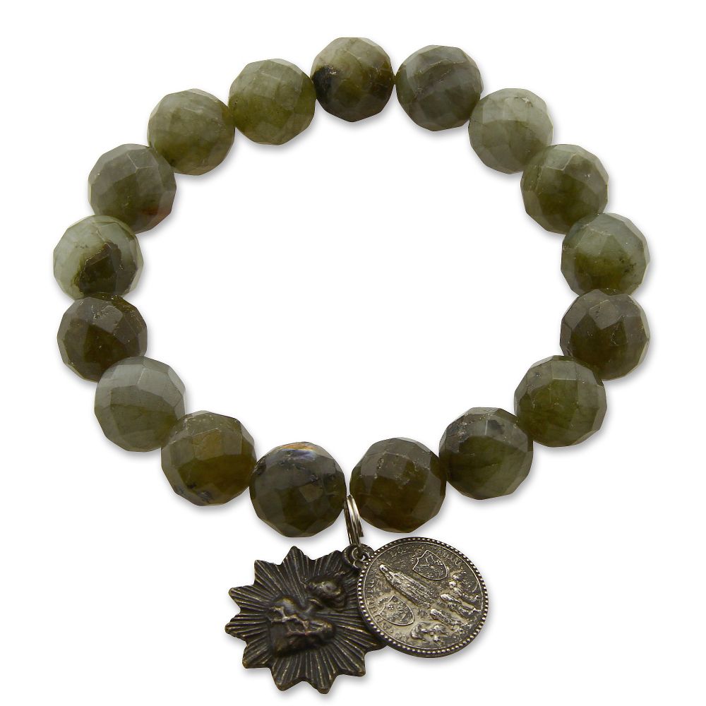 Miracle Icons by Mary Jo Pane Olive Labradorite Bracelet