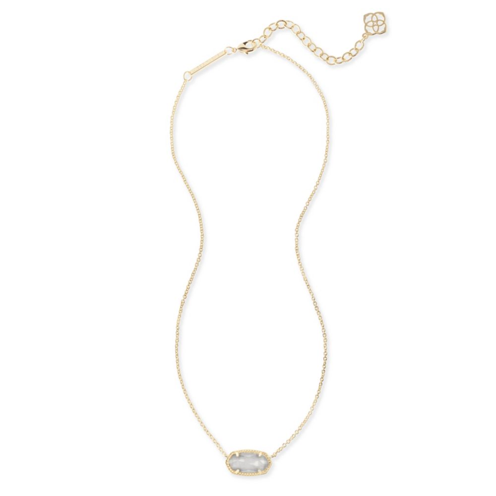 Kendra Scott Elisa Gold Tone Slate Cats Eye Necklace, 15