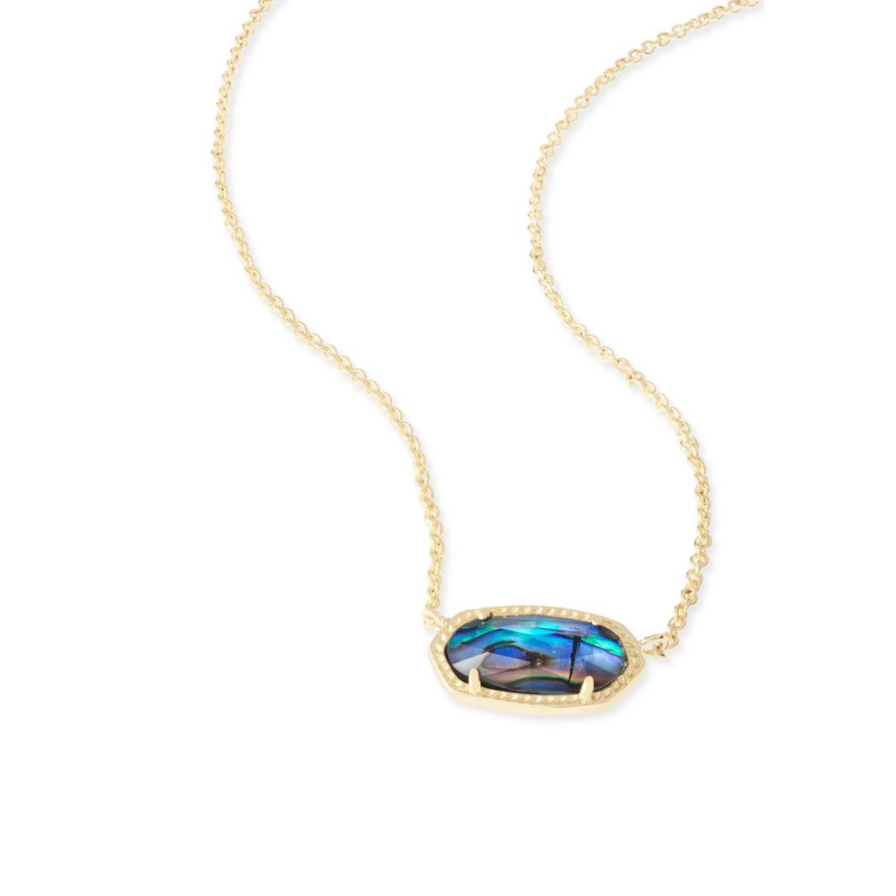 Kendra Scott Elisa Gold Tone Abalone Shell Necklace, 15