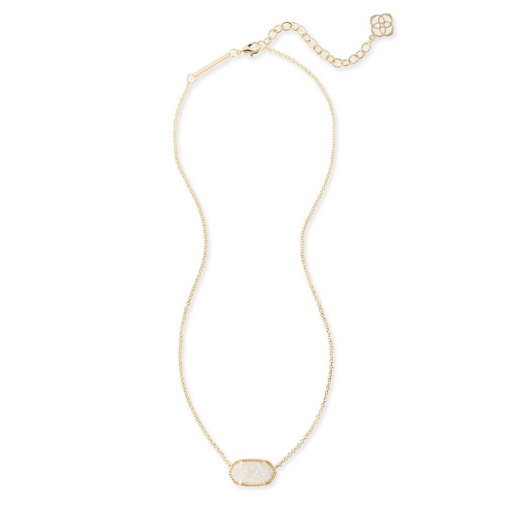 Kendra Scott Elisa Gold Tone Iridescent Drusy Necklace, 15