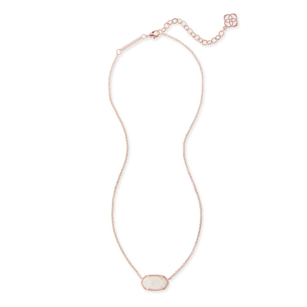 Kendra Scott Elisa Rose Tone Iridescent Drusy Necklace, 15