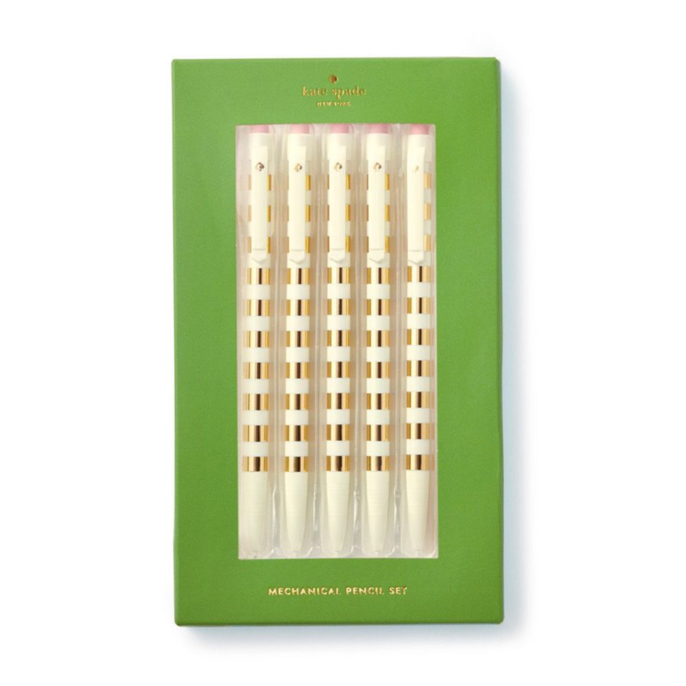 Kate Spade Mechanical Pencil Set, Gold Stripe