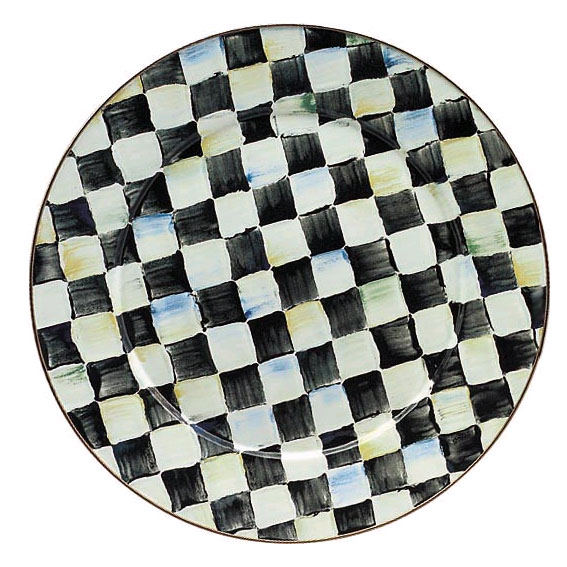 MacKenzie-Childs Courtly Check Enamel Serving Platter