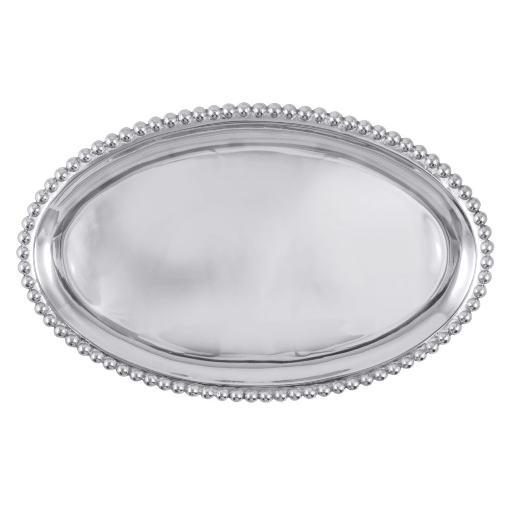 Mariposa Pearled Large Oval Platter