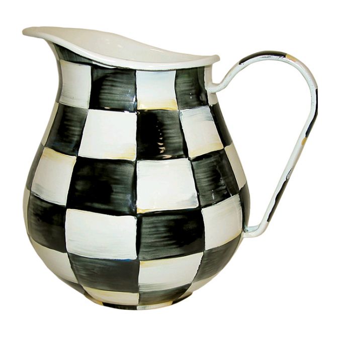 MacKenzie-Childs Courtly Check Enamel Pitcher