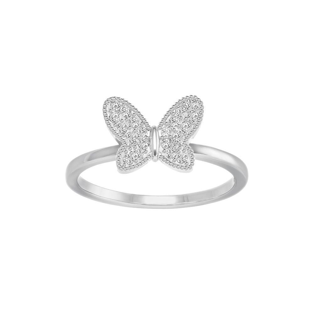 swarovski crystal butterfly ring