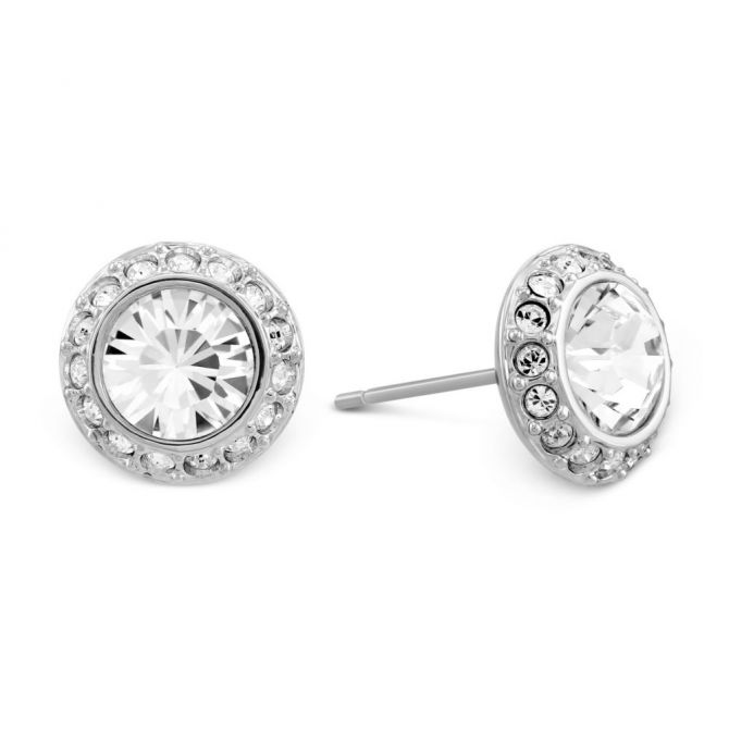 Swarovski Angelic White Tone Pierced Earrings