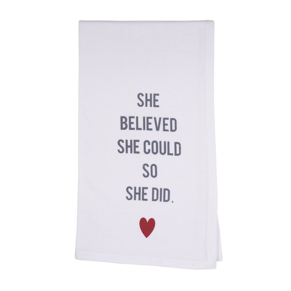 Honestly Goods She Believed She Could Tea Towel