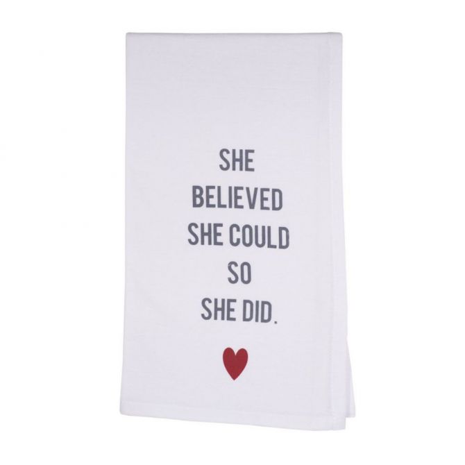 Honestly Goods She Believed She Could Tea Towel