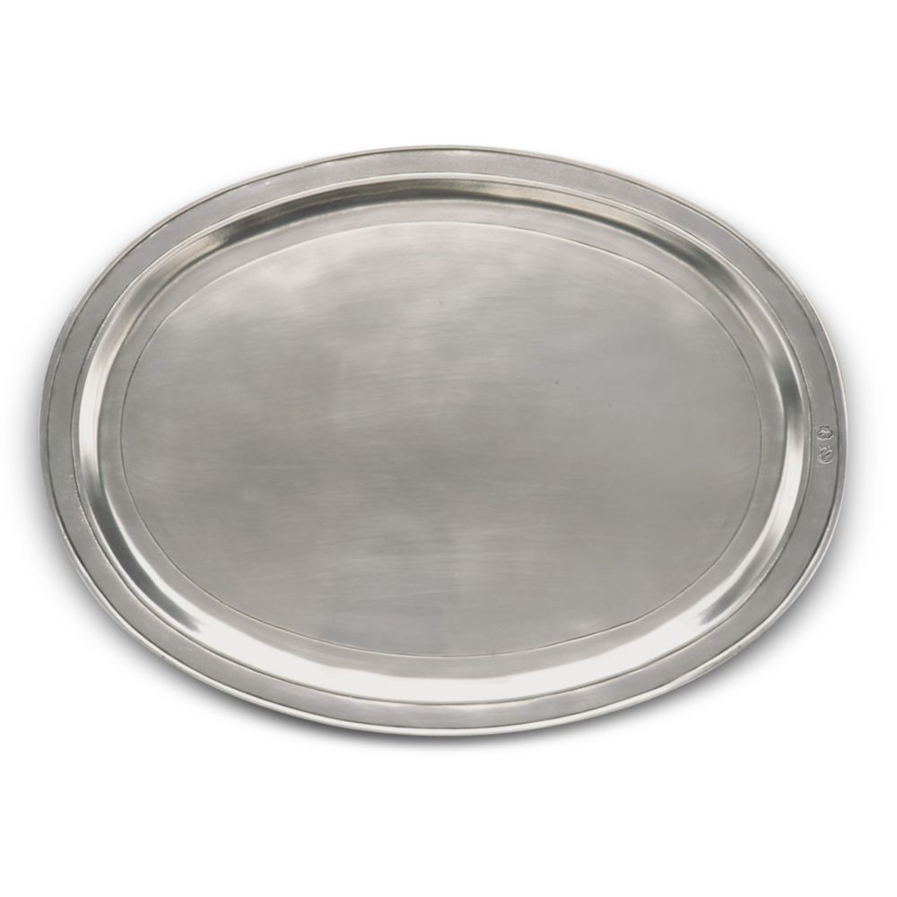 Match Pewter Large Oval Incised Tray