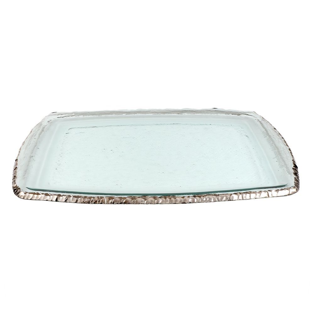 Annieglass Edgey Platinum Martini Tray