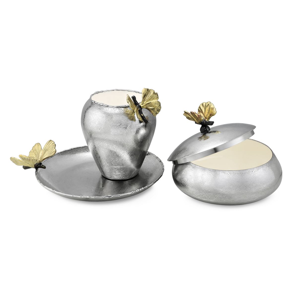 Michael Aram Butterfly Ginkgo Round Trinket Tray