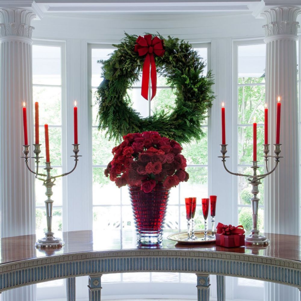 Baccarat Red Eye Oval Vase, Small