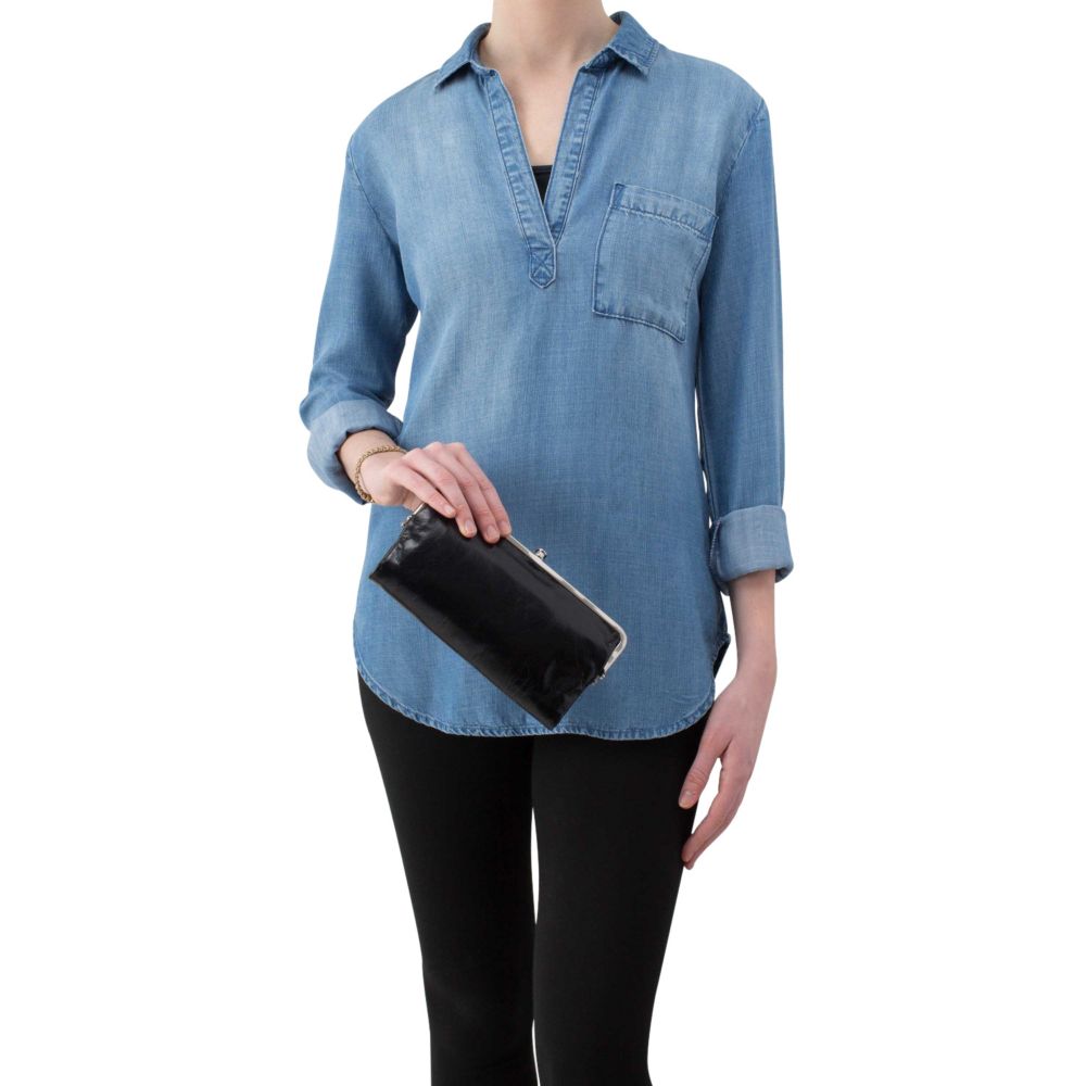 Hobo Lauren Clutch Wallet, Black