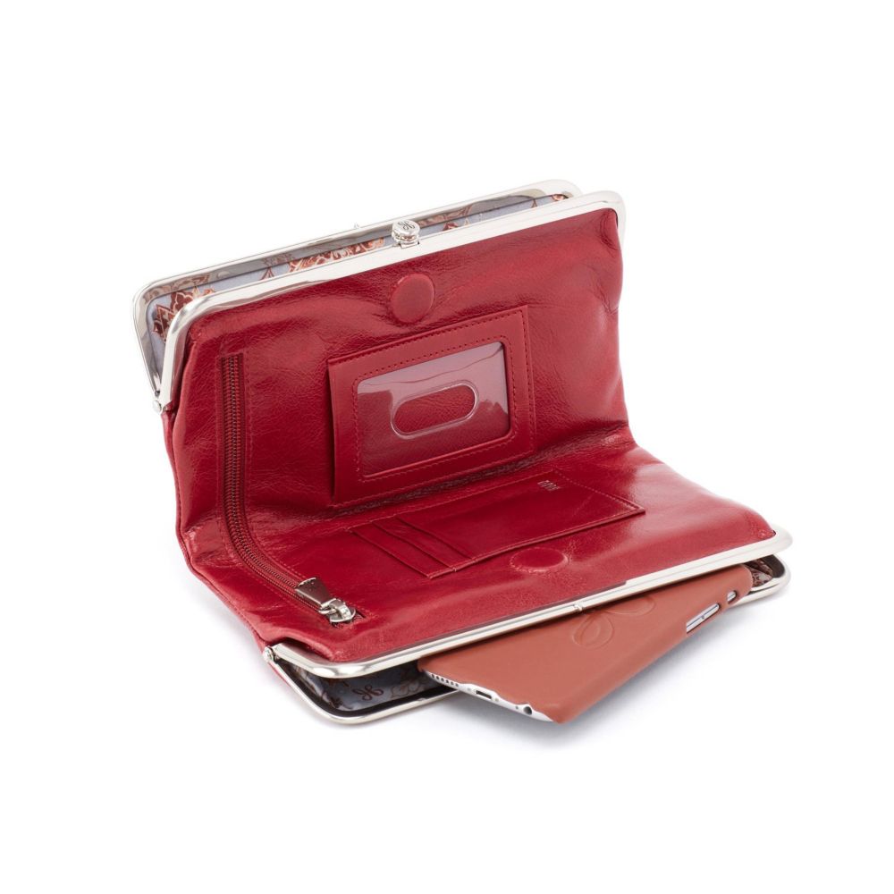 Hobo International Lauren Clutch Wallet, Cardinal