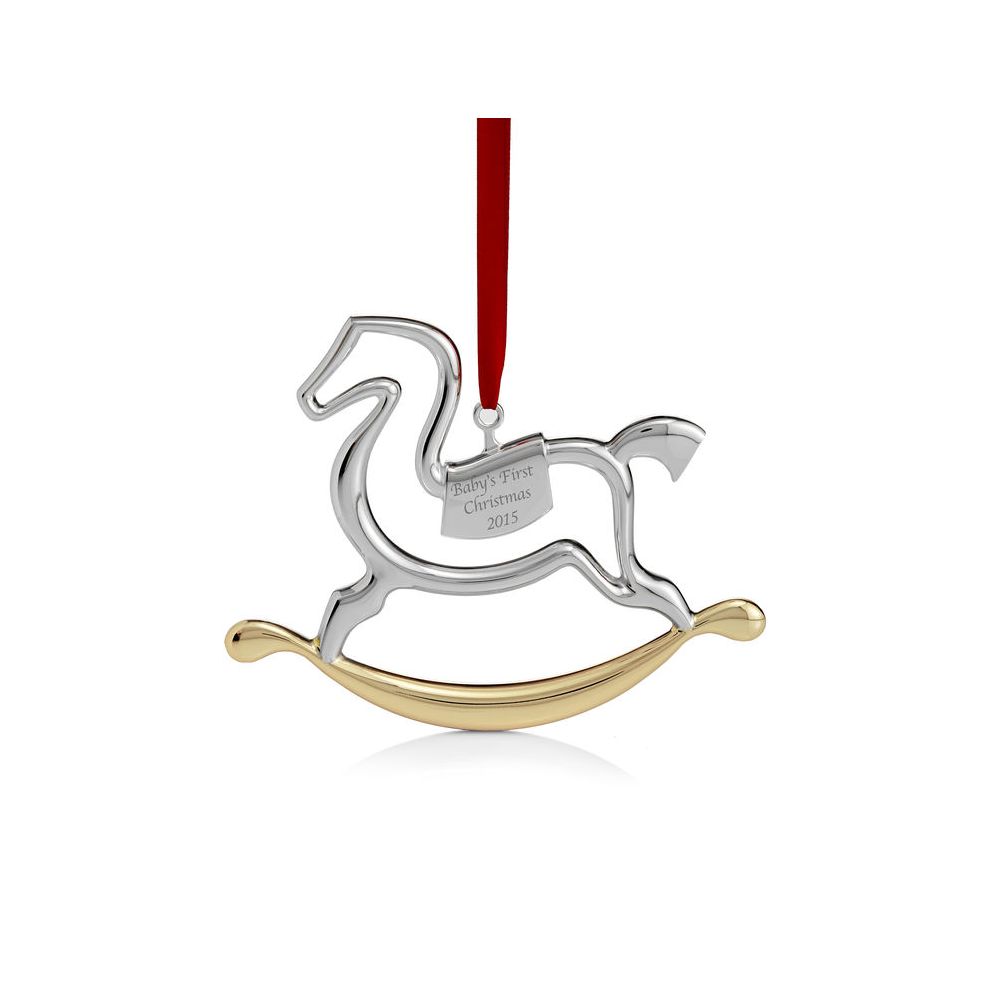 Nambe Baby's First Rocking Horse Ornament MT0773 Borsheims
