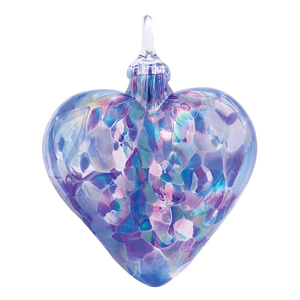 Glass Lavender Classic Heart Ornament 1611OCH Borsheims