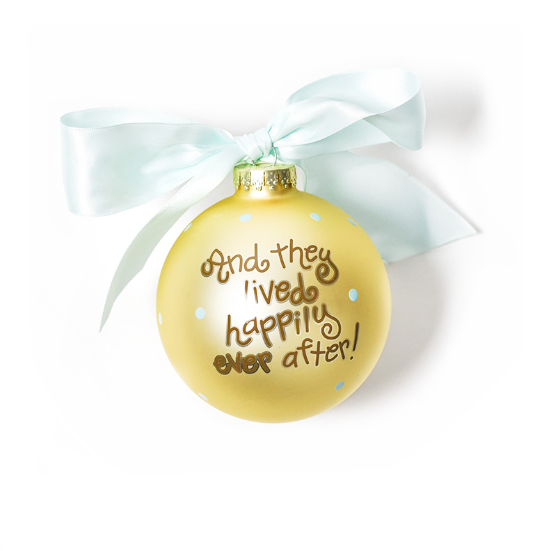 Coton Colors Wedding Cake Glass Ornament
