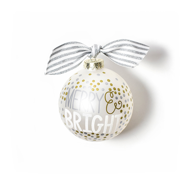 Coton Colors Merry & Bright Metallic Confetti Glass Ornament