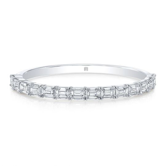 Rahaminov Emerald Cut Diamond Bangle Bracelet In White Gold 10 59 Cttw Rahaminov Emerald Cut Diamond Bangle Bracelet In White Gold 10 59 Cttw