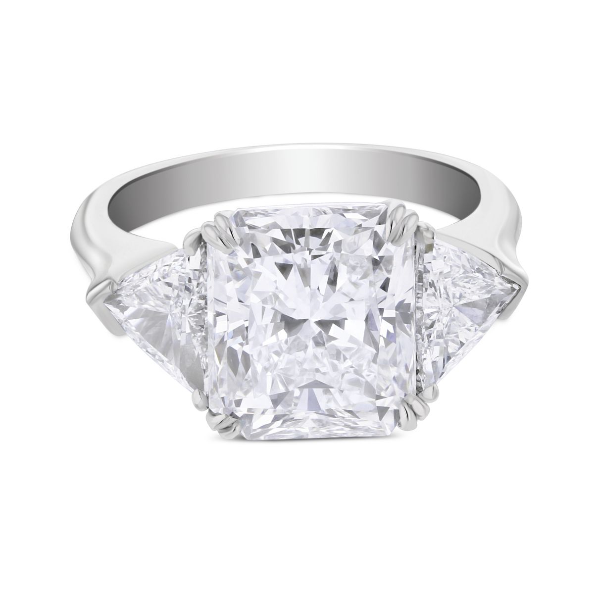 Platinum Radiant Cut & Trapezoid Diamond Ring, 6.13cttw Borsheims