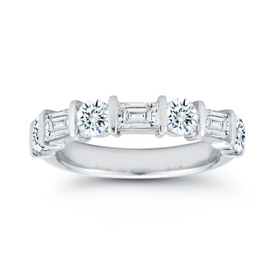 Platinum Round Baguette Diamond Wedding Band 1 77cttw Borsheims Platinum Round Baguette Diamond Wedding Band 1 77cttw