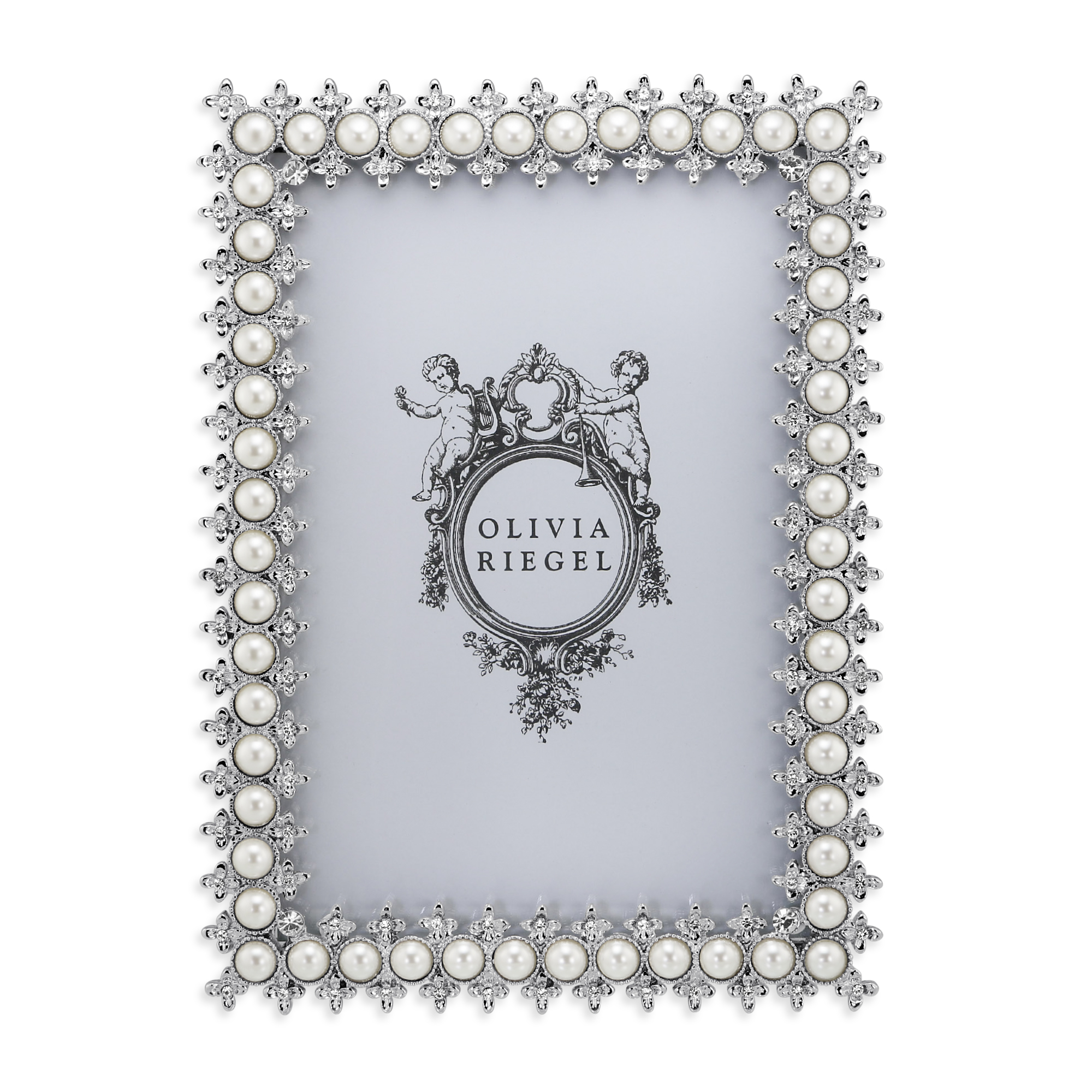 Olivia Riegel Crystal & Pearl Frame, 4x6 Borsheims